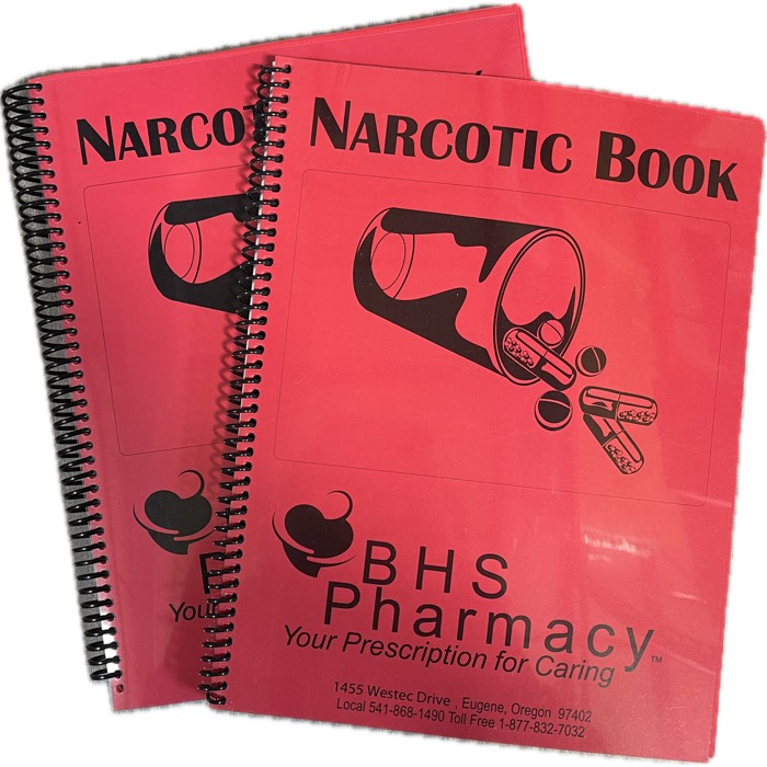 BHS Pharmacy Spiral Bound Narc Book