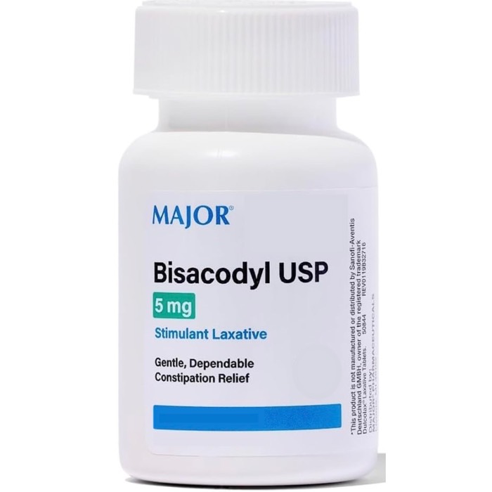 Major Bisacodyl USP 5mg Tablets
