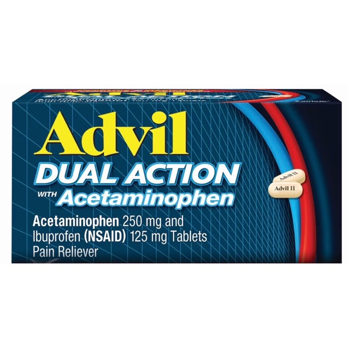 Advil Dual Action 250mg Tablets