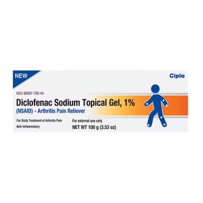Cipla Diclofenac Sodium Arthritis Pain Reliever 1% Gel