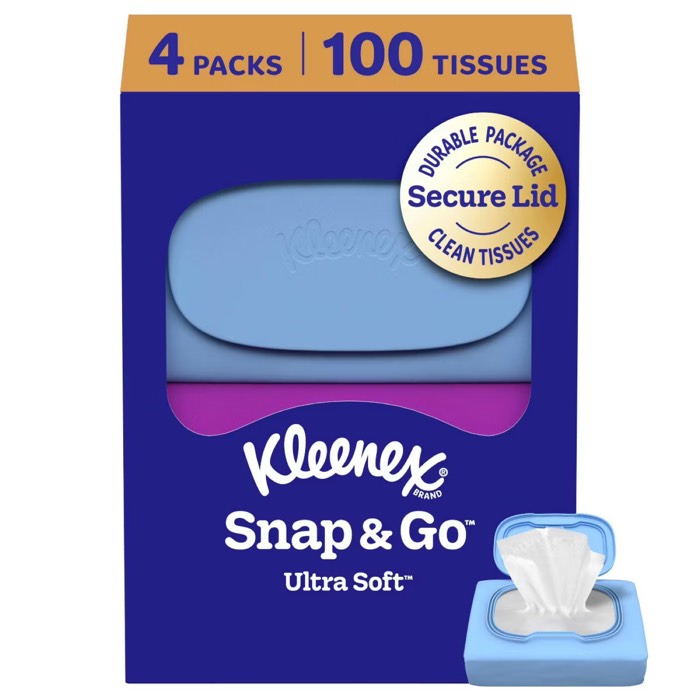 Kleenex Snap & Go Ultra Soft 3-Ply Tissue Pack