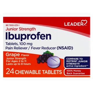Leader Junior Strength Ibuprofen Chewable Tablets