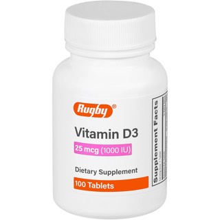 Rugby Vitamin D3 25mcg Tablets