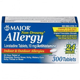 Major Loratadine 10mg 24-Hour Non-Drowsy Tablets