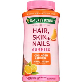 Nature's Bounty Hair, Skin & Nails Collagen & Biotin Tropical Citrus Gummies