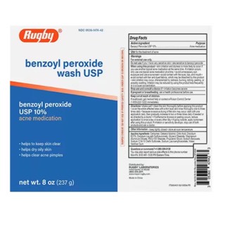 Rugby Benzoyl Peroxide 10% Wash Liquid